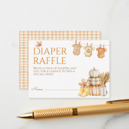 リトルカボチャ素朴ンファームベビーシャワーオムツ エンクロージャーカード