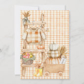 リトルカボチャ素朴ンファーム秋ベビーシャワー 招待状 (裏面)