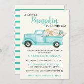 リトルカボチャ素朴秋ベビーシャワー招待状 招待状 (正面/裏面)