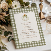 リトルカボチャ緑の赤男女兼用ちゃんシャワー 招待状