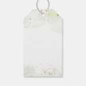 リトルカボチャ緑の金ゴールド赤ちゃんシャワー ギフトタグ (裏面)