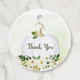 リトルカボチャ緑の金ゴールド赤ちゃんシャワー フェイバータグ