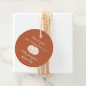 リトルカボチャ自然秋ベビーシャワーメッセージカード フェイバータグ (インサイチュ)