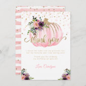 リトルカボチャ誕生日サンキューカード (正面/裏面)