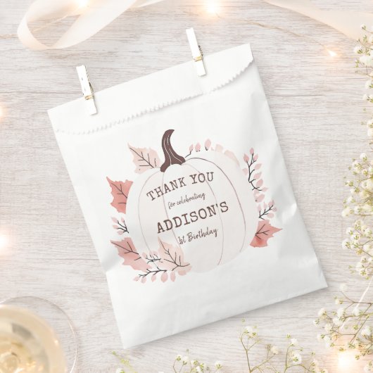 リトルカボチャ誕生日サンキュー フェイバーバッグ (クリップ留めされた状態)