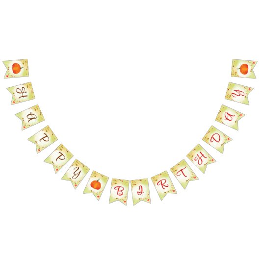 リトルカボチャ誕生日バンティン バンティングフラッグ (全)