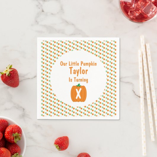 リトルカボチャ誕生日 スタンダードカクテルナプキン (インサイチュ)