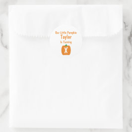 リトルカボチャ誕生日 ラウンドシール