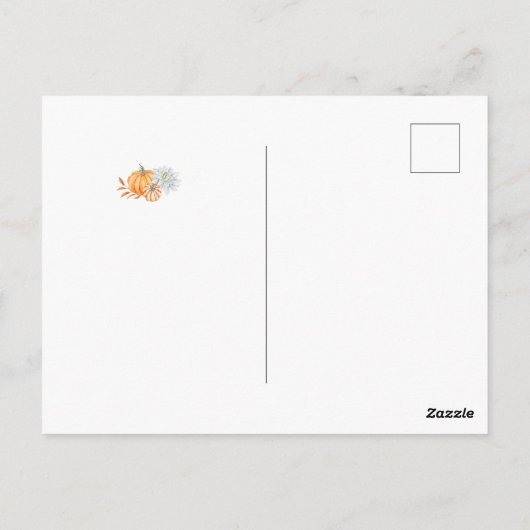 リトルカボチャ赤ちゃんエレガントシャワーシンプルモダンI ポストカード (裏面)