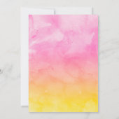 リトルカボチャ赤ちゃんガールシャワーシンプルかわいいピンク 招待状 (裏面)