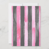 リトルカボチャ赤ちゃんガールシャワーピンク素朴ブラック 招待状 (裏面)