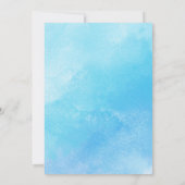 リトルカボチャ赤ちゃんガールシャワーブルーウォーター色 招待状 (裏面)