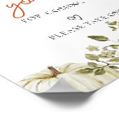 リトルカボチャ赤ちゃんシャワーありがとうサイン ポスター (角)