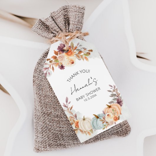 リトルカボチャ赤ちゃんシャワーありがとう ギフトタグ