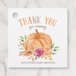 リトルカボチャ赤ちゃんシャワーありがとう フェイバータグ