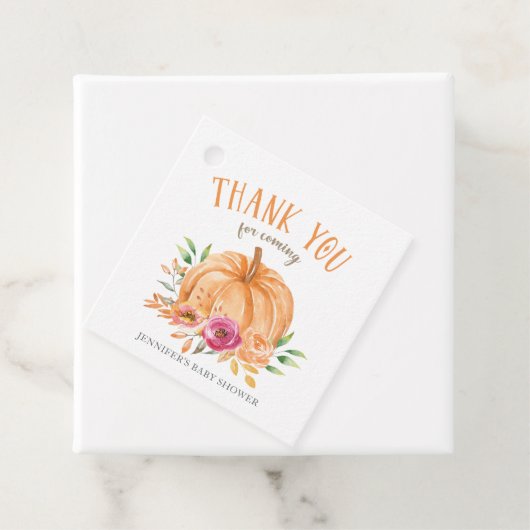 リトルカボチャ赤ちゃんシャワーありがとう フェイバータグ (インサイチュ)