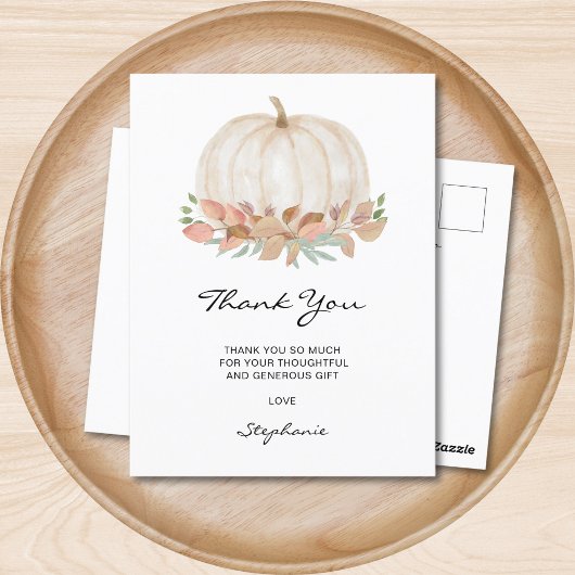 リトルカボチャ赤ちゃんシャワーありがとう ポストカード