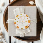 リトルカボチャ赤ちゃんシャワーありがとう ラウンドシール