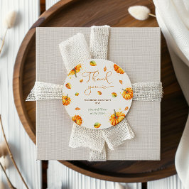 リトルカボチャ赤ちゃんシャワーありがとう ラウンドシール