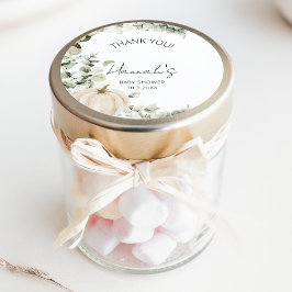 リトルカボチャ赤ちゃんシャワーありがとう ラウンドシール