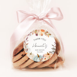 リトルカボチャ赤ちゃんシャワーありがとう ラウンドシール