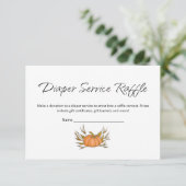 リトルカボチャ赤ちゃんシャワーおむつサービスラッフル エンクロージャーカード (スタンド正面)