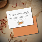 リトルカボチャ赤ちゃんシャワーおむつサービスラッフル エンクロージャーカード