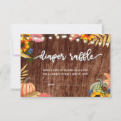 リトルカボチャ赤ちゃんシャワーおむつラッフルカード 招待状 (正面)