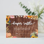 リトルカボチャ赤ちゃんシャワーおむつラッフルカード 招待状 (スタンド正面)