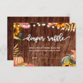 リトルカボチャ赤ちゃんシャワーおむつラッフルカード 招待状 (正面/裏面)