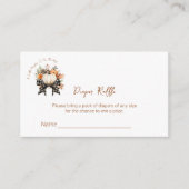 リトルカボチャ赤ちゃんシャワーおむつラッフルチケット エンクロージャーカード (正面)