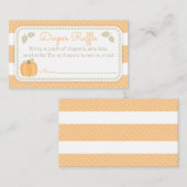 リトルカボチャ赤ちゃんシャワーおむつラッフルチケット 名刺 (正面/裏面)