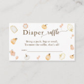 リトルカボチャ赤ちゃんシャワーおむつラッフル エンクロージャーカード (正面)