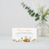 リトルカボチャ赤ちゃんシャワーおむつラッフル エンクロージャーカード (スタンド正面)