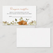 リトルカボチャ赤ちゃんシャワーおむつラッフル エンクロージャーカード (正面/裏面)