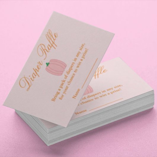 リトルカボチャ赤ちゃんシャワーおむつラッフル エンクロージャーカード