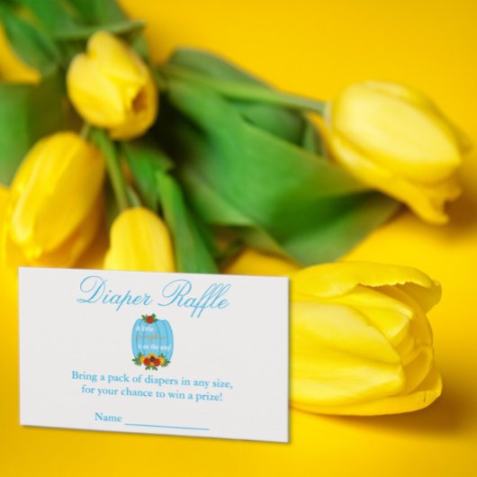 リトルカボチャ赤ちゃんシャワーおむつラッフル エンクロージャーカード