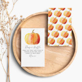 リトルカボチャ赤ちゃんシャワーおむつラッフル エンクロージャーカード