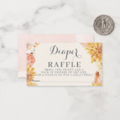 リトルカボチャ赤ちゃんシャワーおむつラッフル ノートカード (正面/裏面インサイチュ)