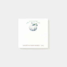 リトルカボチャ赤ちゃんシャワーのお願い ポストイット