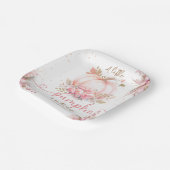 リトルカボチャ赤ちゃんシャワーガールピンク秋秋 ペーパープレート (傾斜あり)