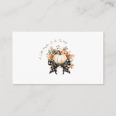 リトルカボチャ赤ちゃんシャワーギフトレジストリQRコード エンクロージャーカード (裏面)