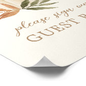 リトルカボチャ赤ちゃんシャワーゲストブックサイン ポスター (角)