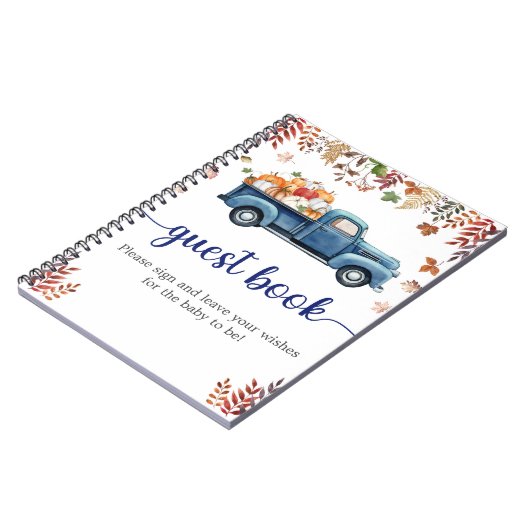 リトルカボチャ赤ちゃんシャワーゲストブックノートブック ノートブック (左側)