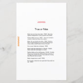 リトルカボチャ赤ちゃんシャワーゲーム印刷 (裏面)