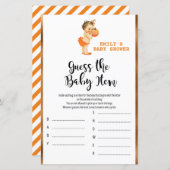 リトルカボチャ赤ちゃんシャワーゲーム印刷 (正面/裏面)