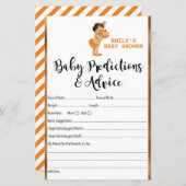 リトルカボチャ赤ちゃんシャワーゲーム印刷 (正面/裏面)