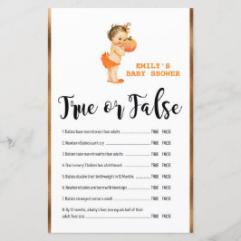 リトルカボチャ赤ちゃんシャワーゲーム印刷