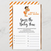 リトルカボチャ赤ちゃんシャワーゲーム印刷 (正面/裏面)