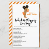 リトルカボチャ赤ちゃんシャワーゲーム印刷 (正面/裏面)